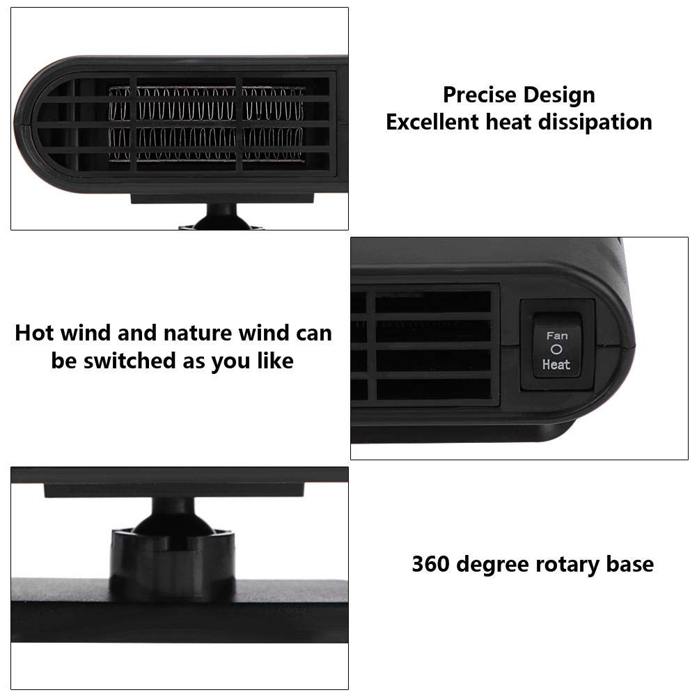 TOPINCN Car Cooler, Car Fan Heater, Portable Car Heater, Car Heating, Defrosting, Glass Freeze