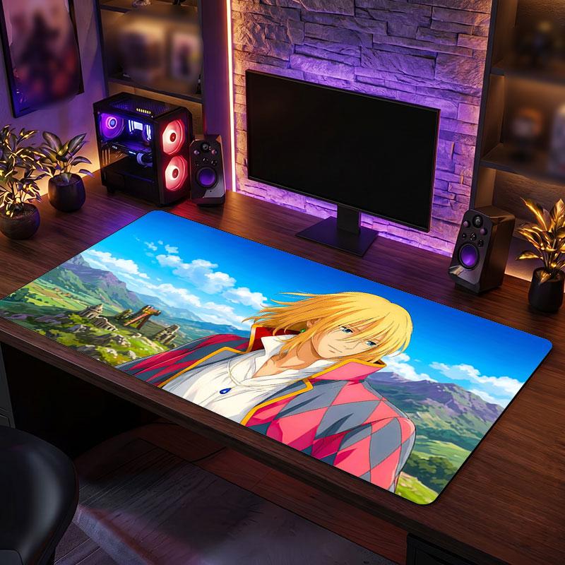 Big Mouse PadHowl's Moving Castle Extended Soft Desk Mat Gaming Office Computer Table Decor Mat