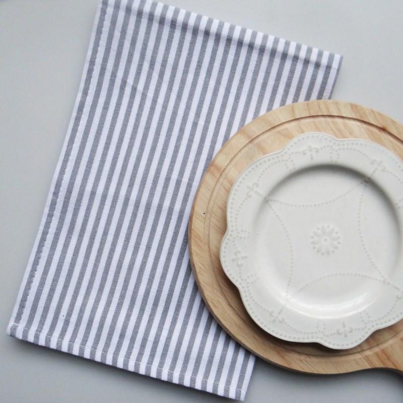 1Pc 40x60cm Plaid Striped Kitchen Cotton Tea Towel Dish Cloth Cleaning Table Dinner Napkin Party Decor