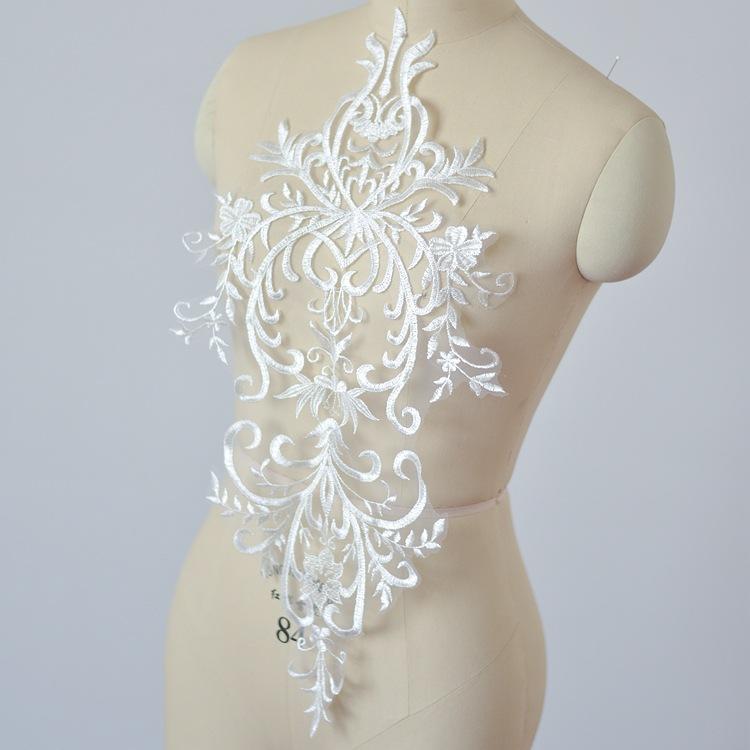 Back Embroidery Lace Accessories Wedding Dress Handmade Diy Material Clothing Design Decorative Mesh Fabric