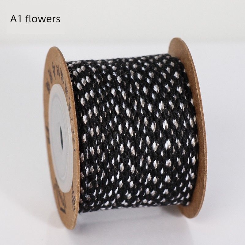 

Hand-Made Cotton Threads Non-Stretch Tibetan Style Tassel Bodhi Three flowers A1/20 meters a roll