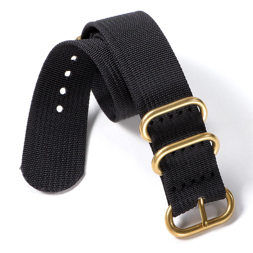 Weave Nylon Strap Gold Silver Black Ring Buckle Ribbed Watchband 18mm 20mm 22mm 24mm for Omega Military Braid Sport Men Bracelet