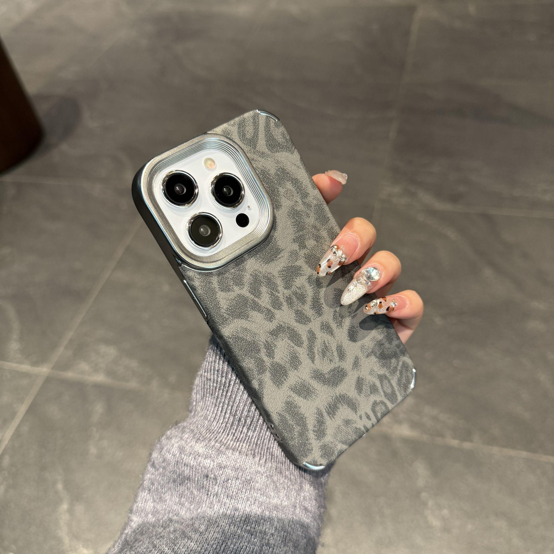 

Korean Leopard Print Leather Case for iPhone 16 15 14 13 12 Pro Max 11 Elegant Stylish Design Animal Pattern Soft Shockproof Back Cover Coque For iPhone 15