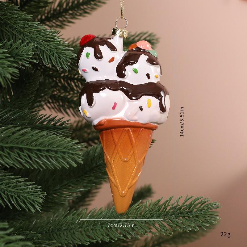 Christmas hot-selling donut decoration pendant Christmas holiday atmosphere decoration small pendant alkaline water bread decoration props