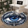 Evil Eye Stained Glass Design round carpet Chair cushion Round Entryway Rug, Soft Round Rugs for Living Room, Bedroom, Circle Carpet decor gifts