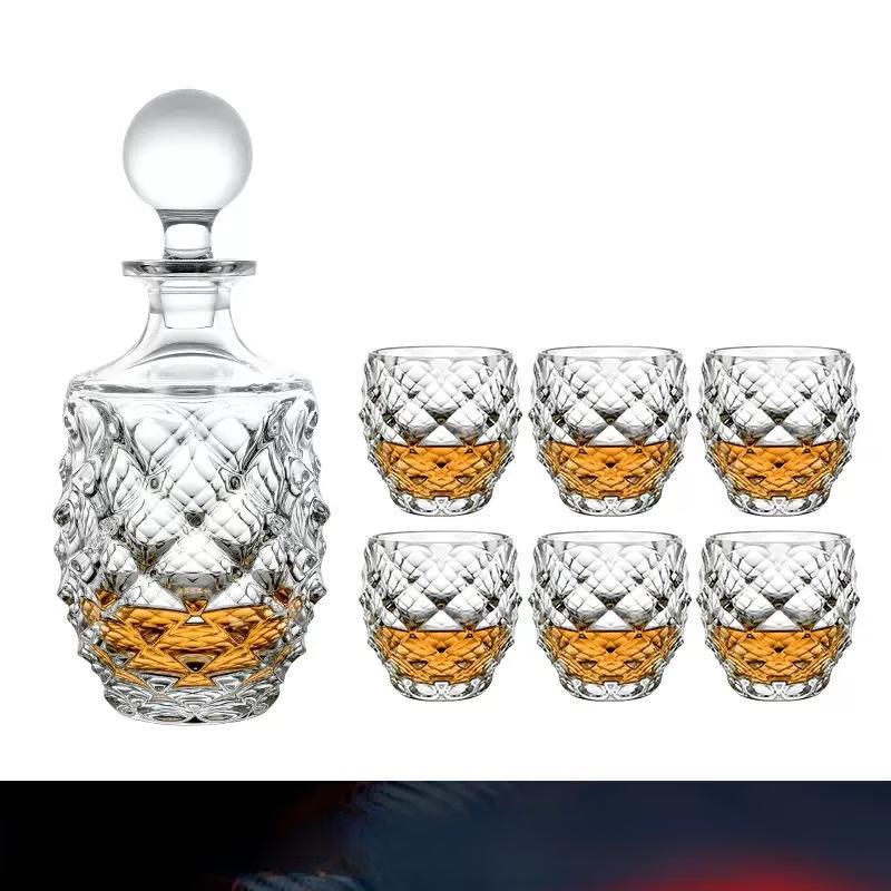 MDNG Crystal Whiskey Decanter and Glass Set