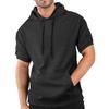 Men's Summer Casual Hooded Short-sleeved T-shirt Solid Color Top T-shirt