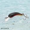 8Pcs Mini Floating Minnow Fishing Lures Hard Bait with Sharp Hook Crankbait Fishing Accessories for Anglers