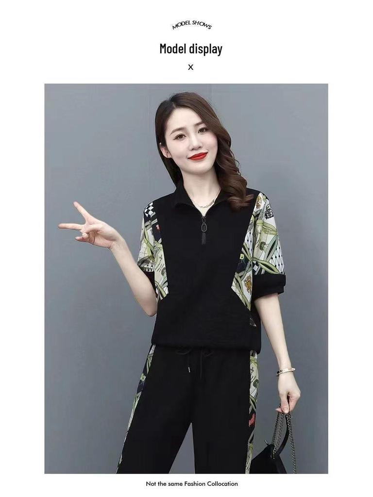 2025 Stylish Korean Summer Tracksuit for Women - Casual Two-Piece Set
