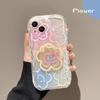 For Apple 16 Mobile Phone Case for Women for IPhone15promax Transparent 12 Smiley Flower Stand 11/14/13