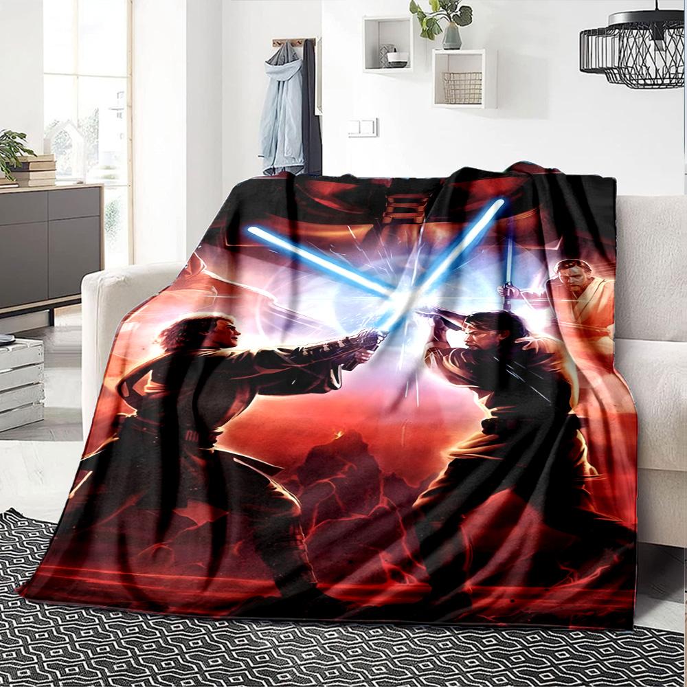 Star Wars Blanket Soft Warm Cozy Great for Office Livingroom Chair Four Seasons Multipurpose Modern Ideal Gift for Friends Family Couples Picnic