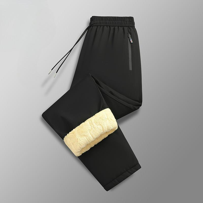 

Зимние хлопковые брюки мужские плюс толстые плюс размер ягненок бархат плюс бархат утолщенные зимняя верхняя одежда теплые свободные прямые повседневные брюки S