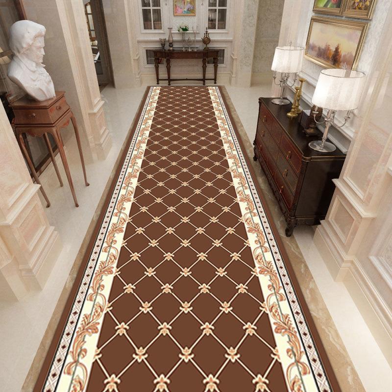 

Washable Retro Corridor Carpet Long Hallway Rug Antiskid Living Room Kitchen Aisle Runner Carpet Hotel Home Hall Decoration Mat 40x60cm