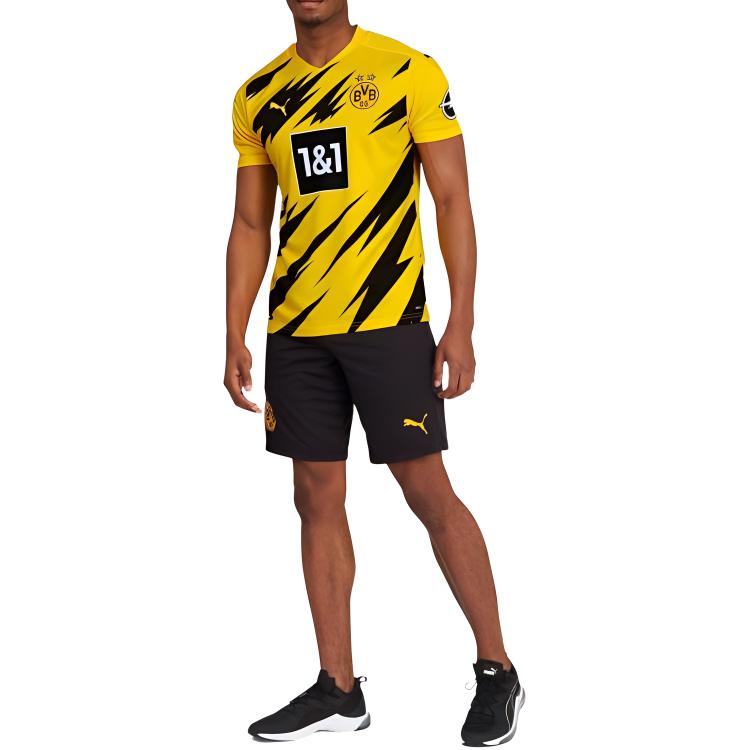 Puma T-shirt a maniche corte da calcio Borussia Dortmund Uomo Top Giallo Ciano 757156-01