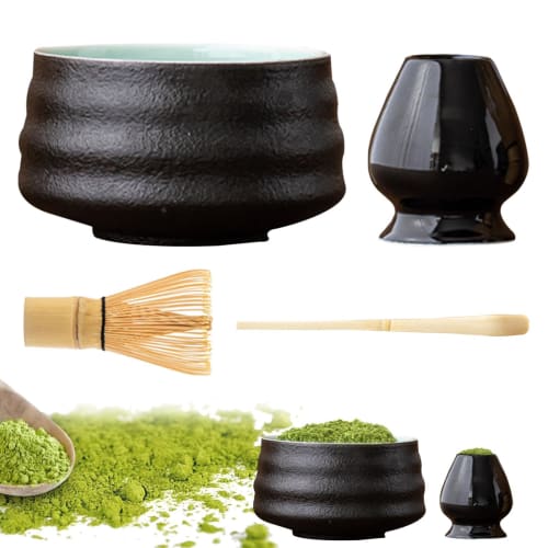 Japanese Tea Set, Matcha Whisk Set, Japanese Matcha Whisk, Matcha Kit Set, Japanese Tea Set, Matcha Whisk Set, 4-Piece Traditional Japanese Tea Access