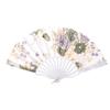 Retro Flower Printed Folding Fan Classical Dancing Fan Women Cheongsam Fan Portable Hand Held Fan Wedding Fan Decor Gifts