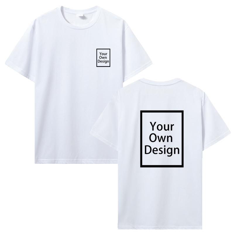 Custom Cotton Customized Print Short Sleeve T Shirt Summer Tops Tees DIY Your Like Photo Or Logo Cotton T-shirt Men Clothing