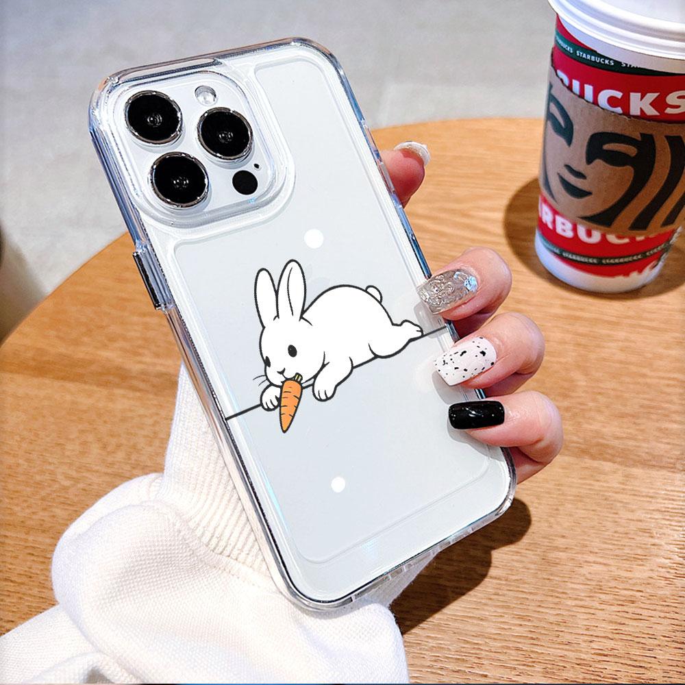 Bunny Eating Carrot Phone Case for Xiaomi Redmi Note 15 14 13 12 11 10 9 8 7 Pro Plus Soft Shockproof Protective Cover