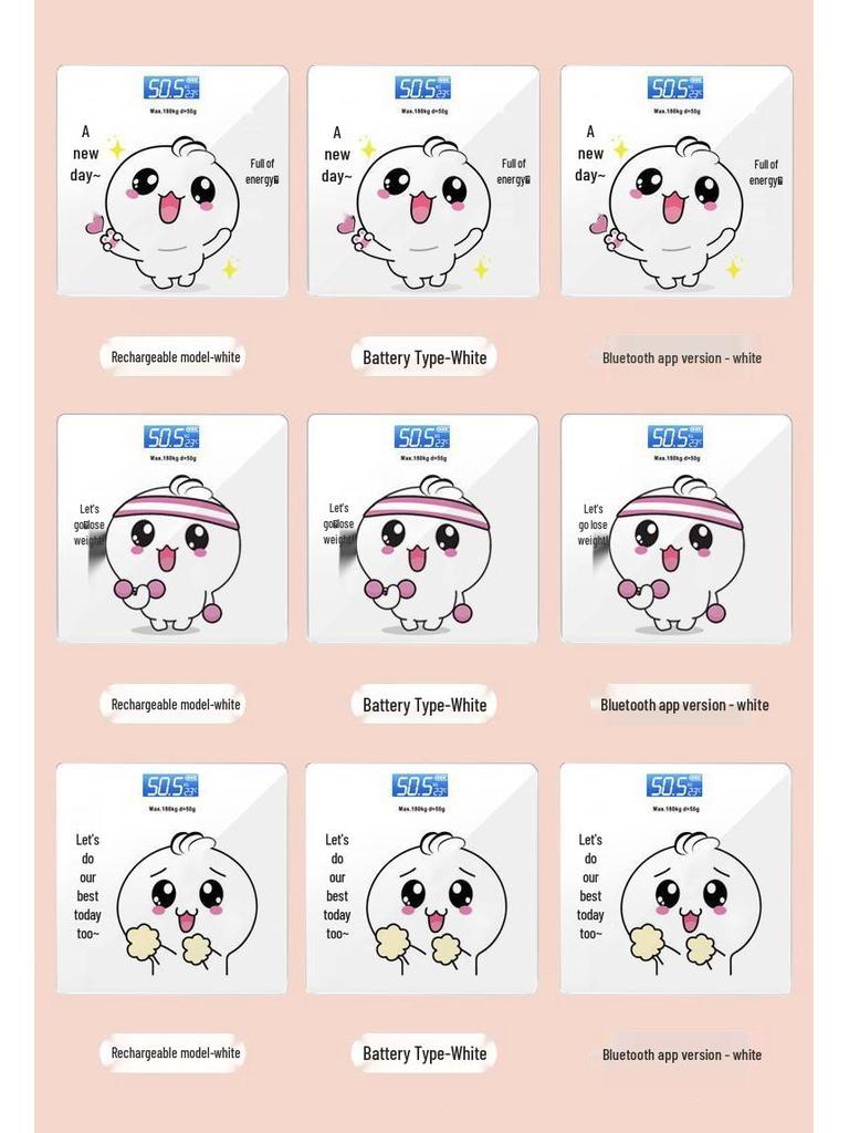 Rechargeable Household Electronic Weight Scale - Precise & Stylish for Health Management