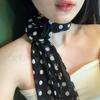 New Detachable Chiffon Long Scarf Versatile Thin Elegant Neck Scarves Polka Dots Sunscreen Hijabs Women Girls Gifts