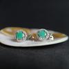 Silver Earrings with a Natural Emerald 2.028ct (2206101)