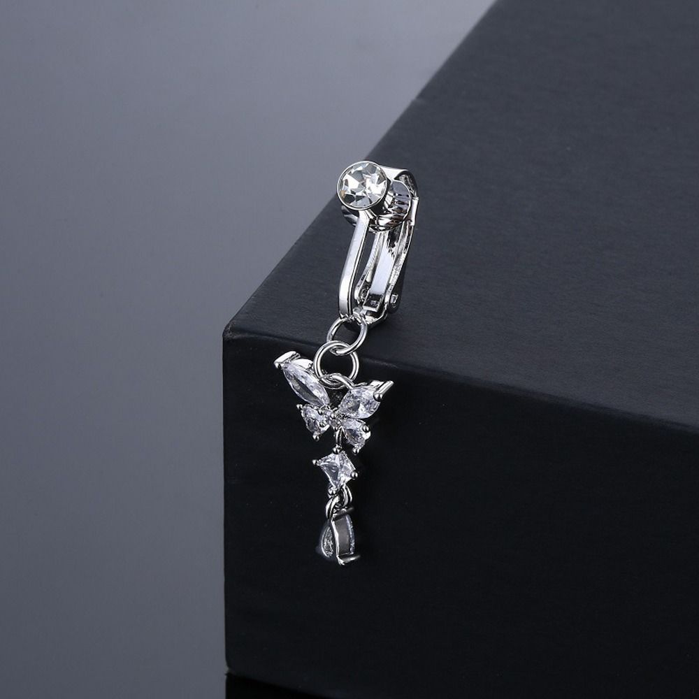 Non Piercing Body Jewelry Women Belly Ring Belly Button Cartilage Clip Fake Belly Piercing Clip
