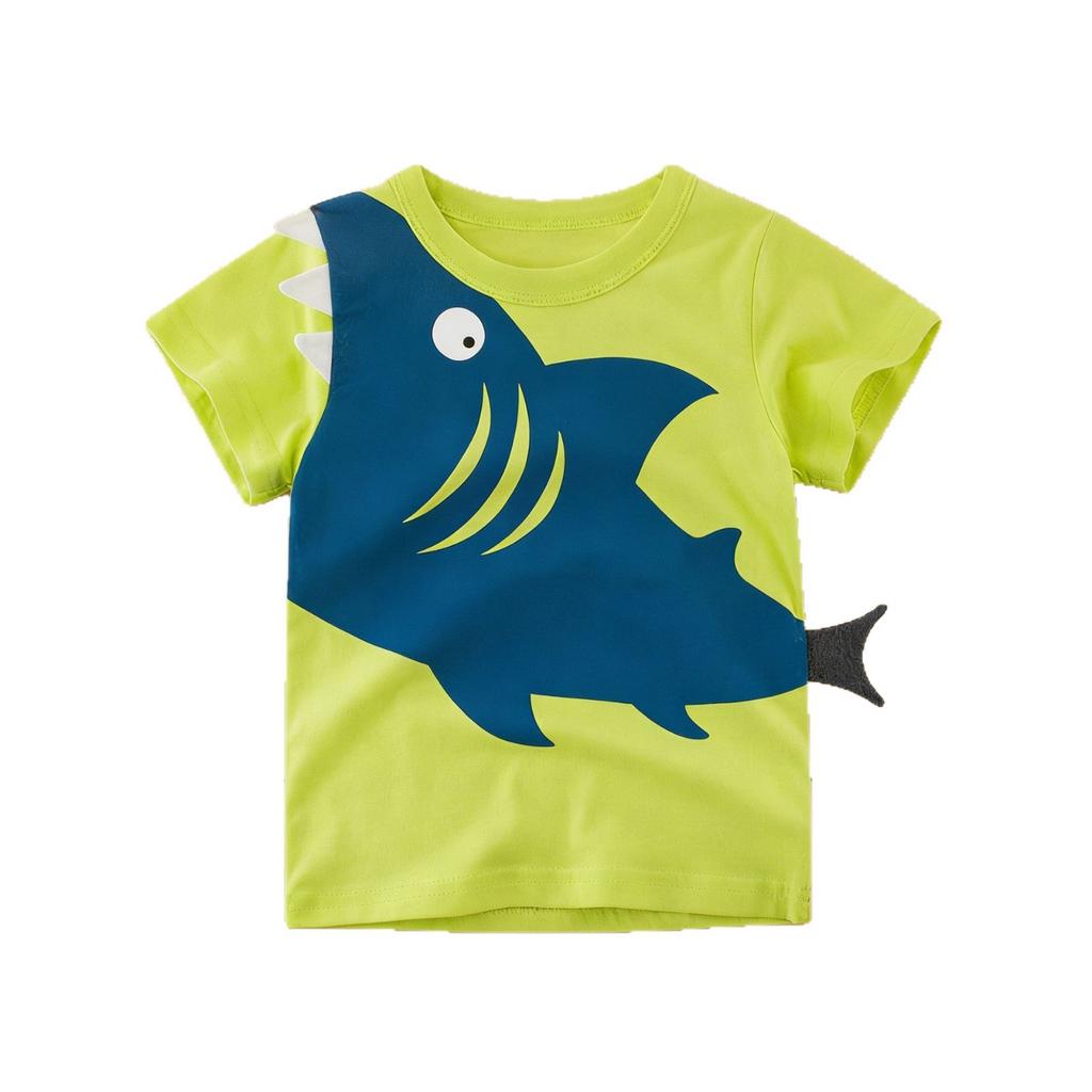 Boys Summer Korean Cartoon Short Sleeve T Shirt for Toddlers and Kids
