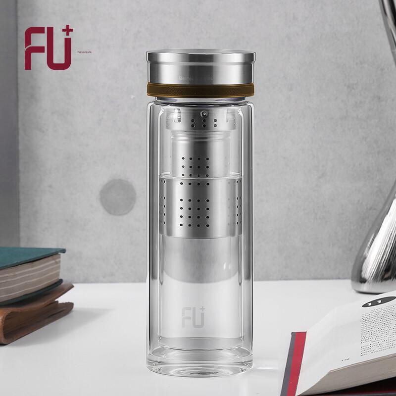 FUGUANG FU+Gang Double Wall Glass Tea Cup