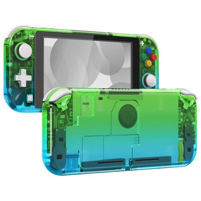 EXtremeRate Anpassat Fodral för Switch Gradientfärg Nintendo Switch Lite Handkontroll Reparationssats med Genomskinligt DIY-kompatibelt Fodralskal för Switch