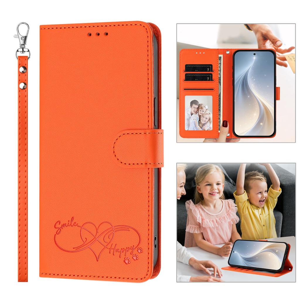 Applicable INFINIX HOT 70 4G Leather Case Happy Embossed GT 50 PRO 5G Flip Card Wallet