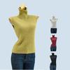 Turtleneck Sleeveless Imitation Mink Autumn and Winter Fancy Soft Bandage Dress Gentle Women's Vest Knitting Tops Heattech