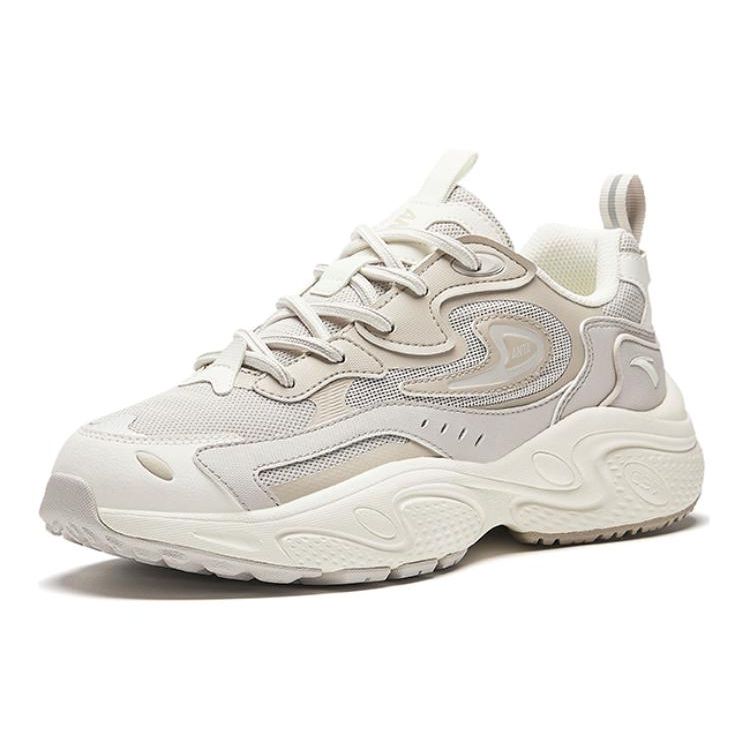 Anta C37 Series Starlight Dad Shoes Comfortable Versatile Wear-Resistant Breathable Low-Top Casual Shoes Men Sneaker Beige 912348836-1
