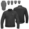 KEMIMOTO KM-8138 Motorcycle Mesh Jacket, Breathable Riding Jacket for Spring Summer Autumn with Back Protector & CE-Level Armor
