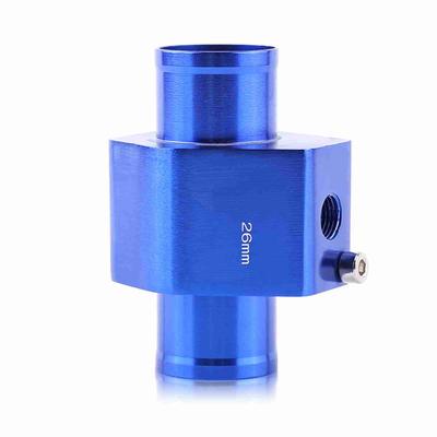 Tubo Giunto Universale in Metallo per Temperatura Acqua Auto Adattatore Sensore Temperatura Tubo Flessibile Blu 26mm