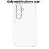 S25 For Galaxy Clear Back Case Cover And Tempered Glass Protector Screen