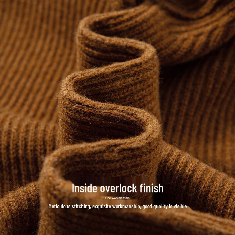 Hodo Men's 100% Merino Wool Half-Zip Turtleneck Sweater