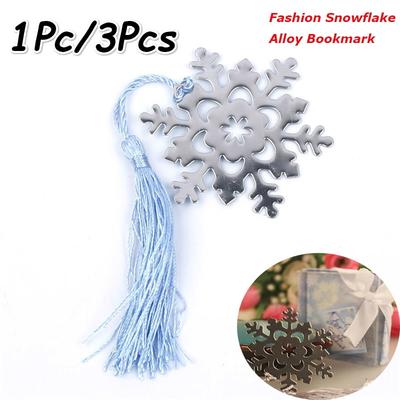 1Pc/3Pcs Schneeflocke Lesezeichen Winter Blume Anhänger Geschenke Quaste Gefälligkeiten Thanksgiving Weihnachten Birthd
