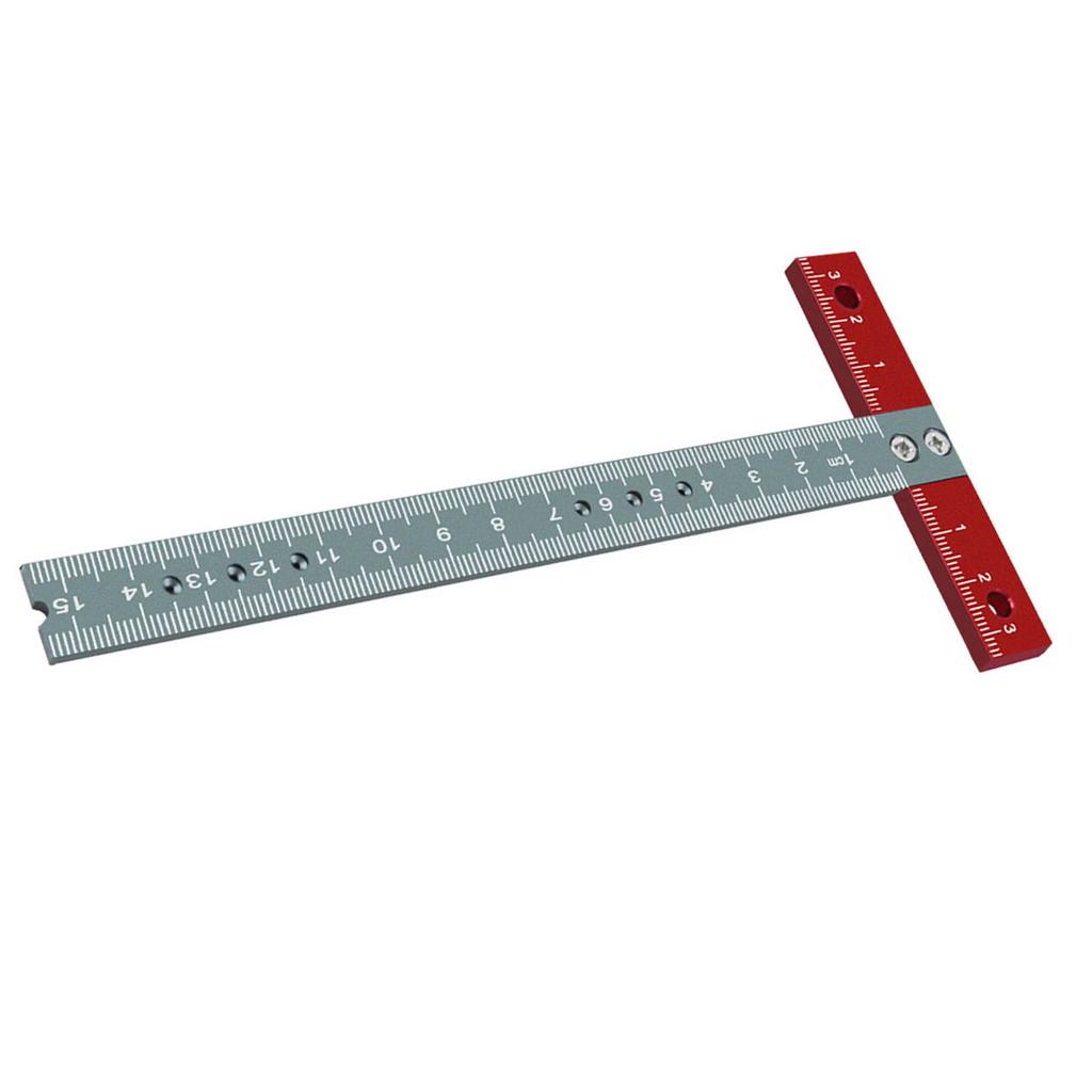 T-Ruler Precision Marking Aluminum Alloy Woodworking Scribe Marking Gauge Crossed-out Hole Scribing Ruler Measuring Tool
