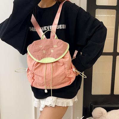 Niche Design Backpack Bag Fruit College Style Girl Personality Simple Large Capacity Student Backpack