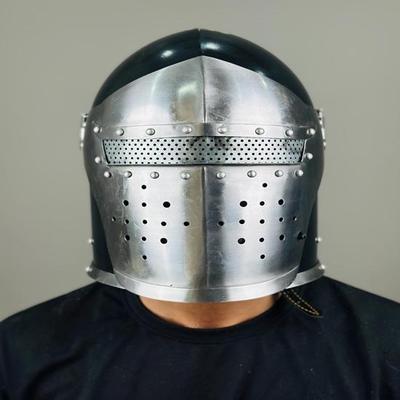 Barbuta Visor Helmet Medieval Knight Armor 18g Mild Steel LARP Cosplay Halloween Costume Warrior Helmet Best Gift