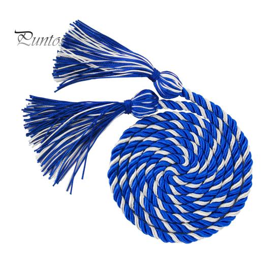 

Вешалка для почетной веревки для выпускного, толстая витая веревка с кисточкой, длина 1,7 м, цветная плотная вязка, бакалавр, магистр, почетная веревка для выпускного королевский синий