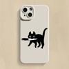 Cartoon Mischievous Cat Silicone Phone Case For  Mi 13 12 11T 12T 12X 11 Lite 5G NE Poco F5 F3 X5 X3 X4 Pro 5G Soft Cover