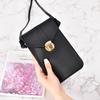 Ladies' Buckle Small Bag, Simple Vertical Style, Transparent, Touch Screen, One Shoulder Crossbody Student Phone Bag
