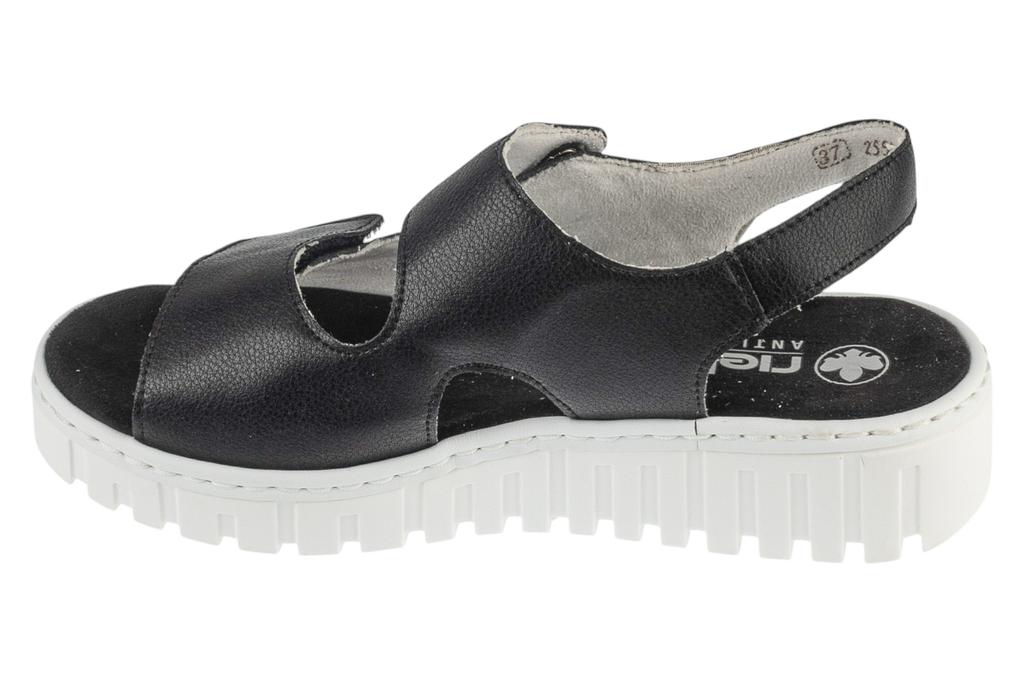 RIEKER Sandalen, Schwarze Sandalen für Damen