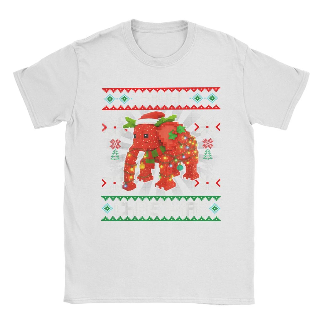 Funny Bruh Strawberry Elephant Christmas Brainrot T-Shirts for Men Round Neck T Shirts  Short Sleeve Tee Shirt Clothing