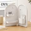 Wall Mounted Pegboard Organizer Perforated Board Storage Rack, Foldable Plastic Organizer, No Peg for Office Drilling Shelf Home Desk And Rack