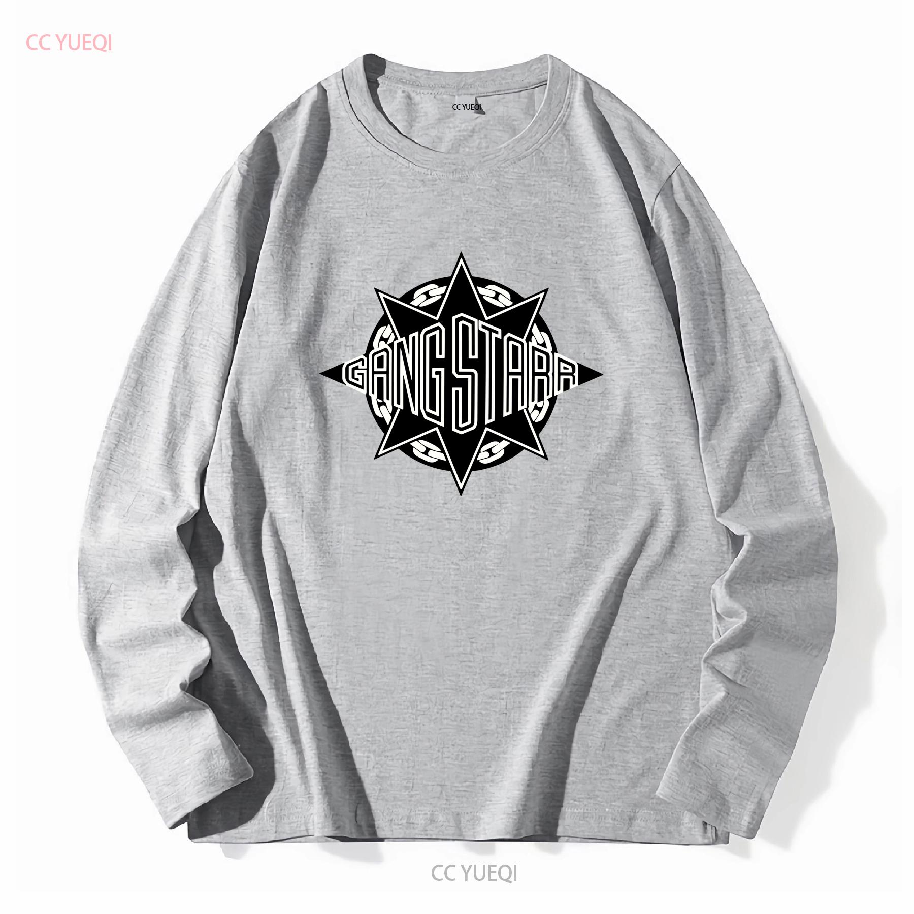 

Gangstarr Logo T shirt 1990 Hip Hop tee long or short sleeves vintage Washed Stretched designer clothes Unisex homme streetwear M