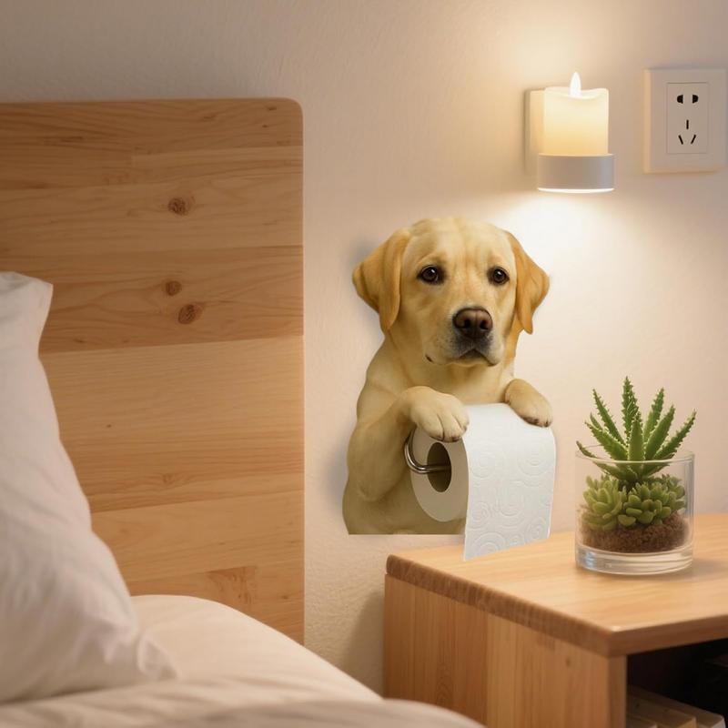 Paper Towel Holder Funny Animal Paper Towel Holder Space-Saving Decorative Dog Shape Creative Rack For Kitchen Small Spaces