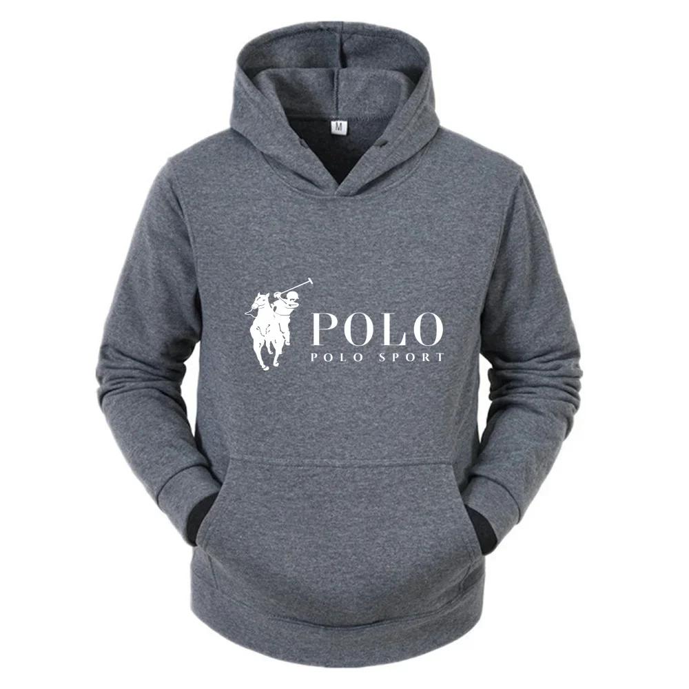 Fashionable Horse-riding Pattern Printed Men's and Women's Warm Autumn Hoodies, Running, Fitness and Outdoor Sportswear