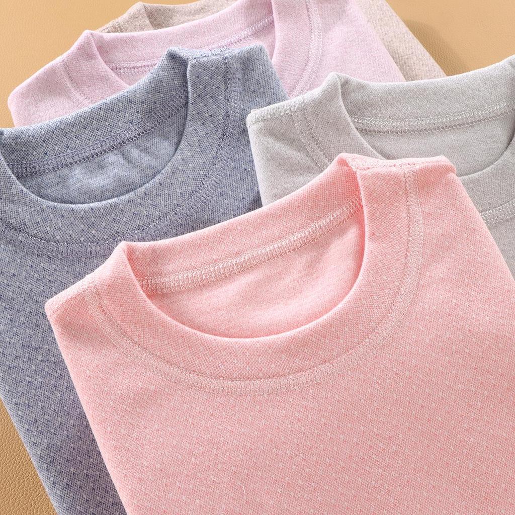 2025 Kids' Seamless Thermal Fleece Underwear Set: Warm Tops & Bottoms for Boys and Girls